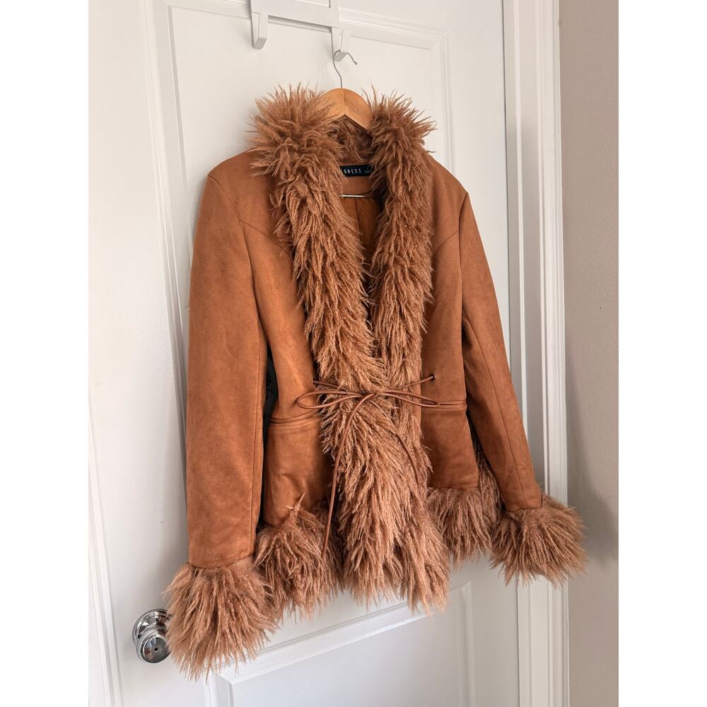 Lioness OUI OUI Penny Lane Coat in Camel Instagram LA New York Girl Chic Y2K - Picture 6 of 7